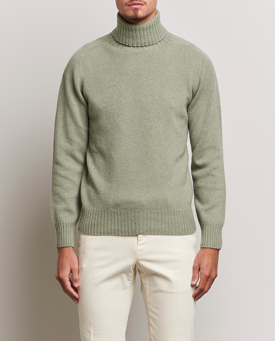 Herr | Tröjor | Altea | Wool/Cashmere Crew Neck Rollneck Sage