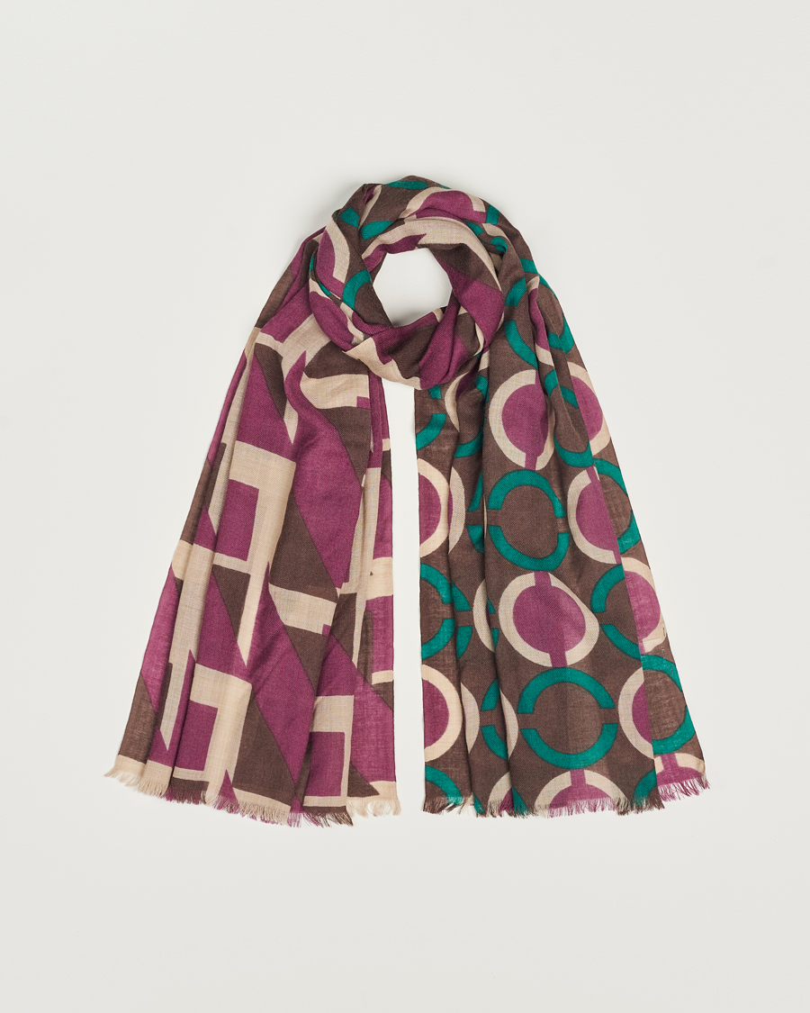 Herr | Altea Printed Wool Scarf Brown | Altea | Printed Wool Scarf Brown