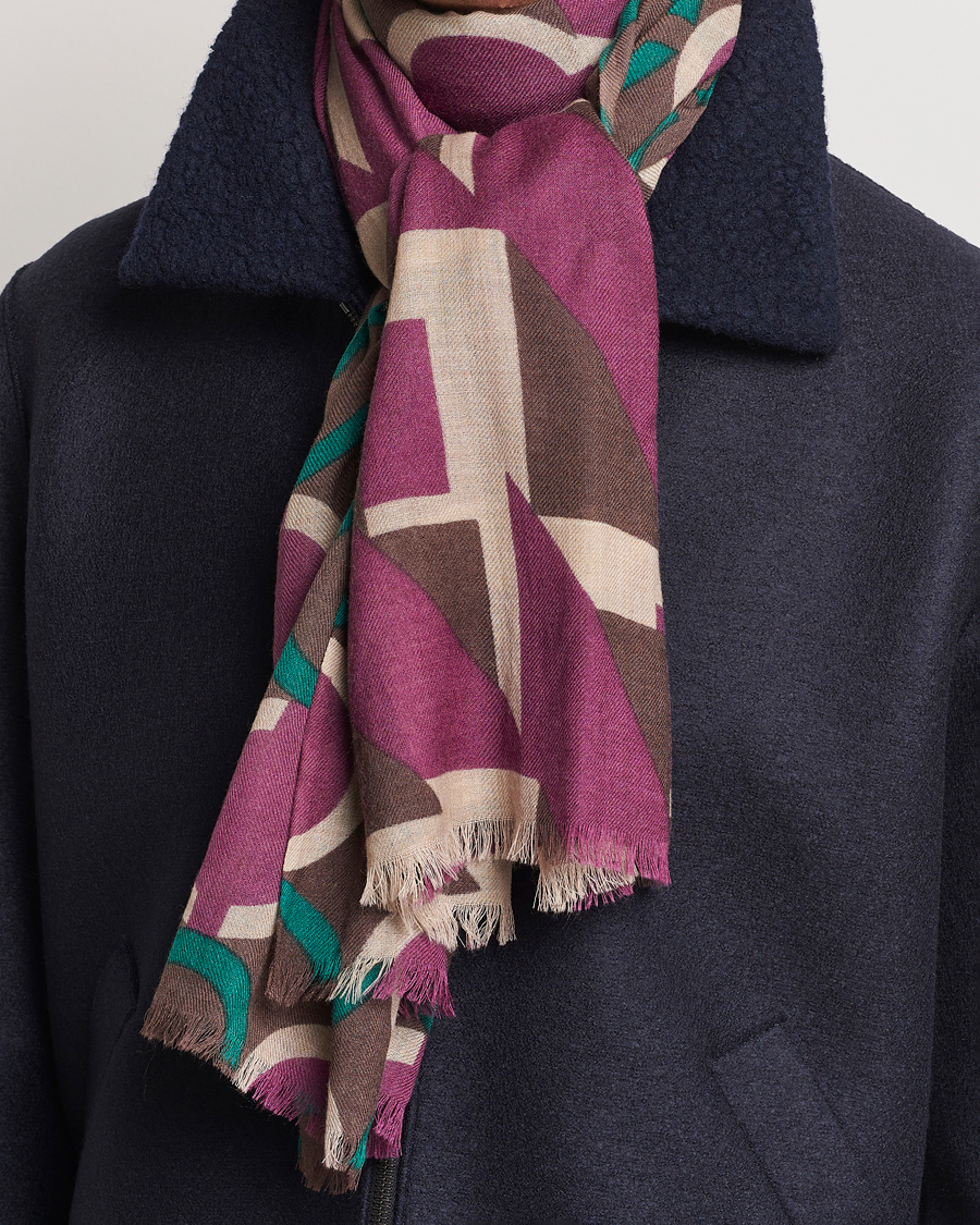 Herr | Altea Printed Wool Scarf Brown | Altea | Printed Wool Scarf Brown