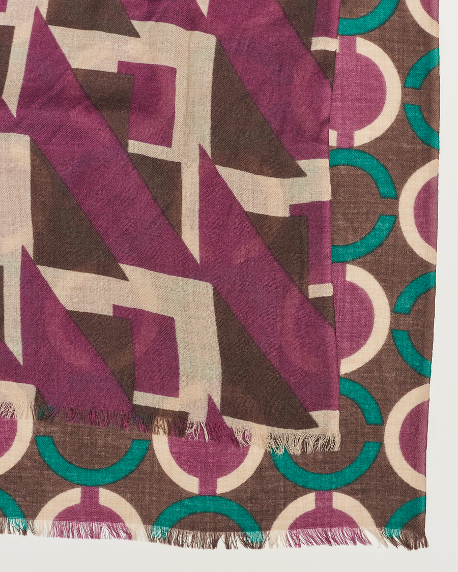 Herr | Altea Printed Wool Scarf Brown | Altea | Printed Wool Scarf Brown