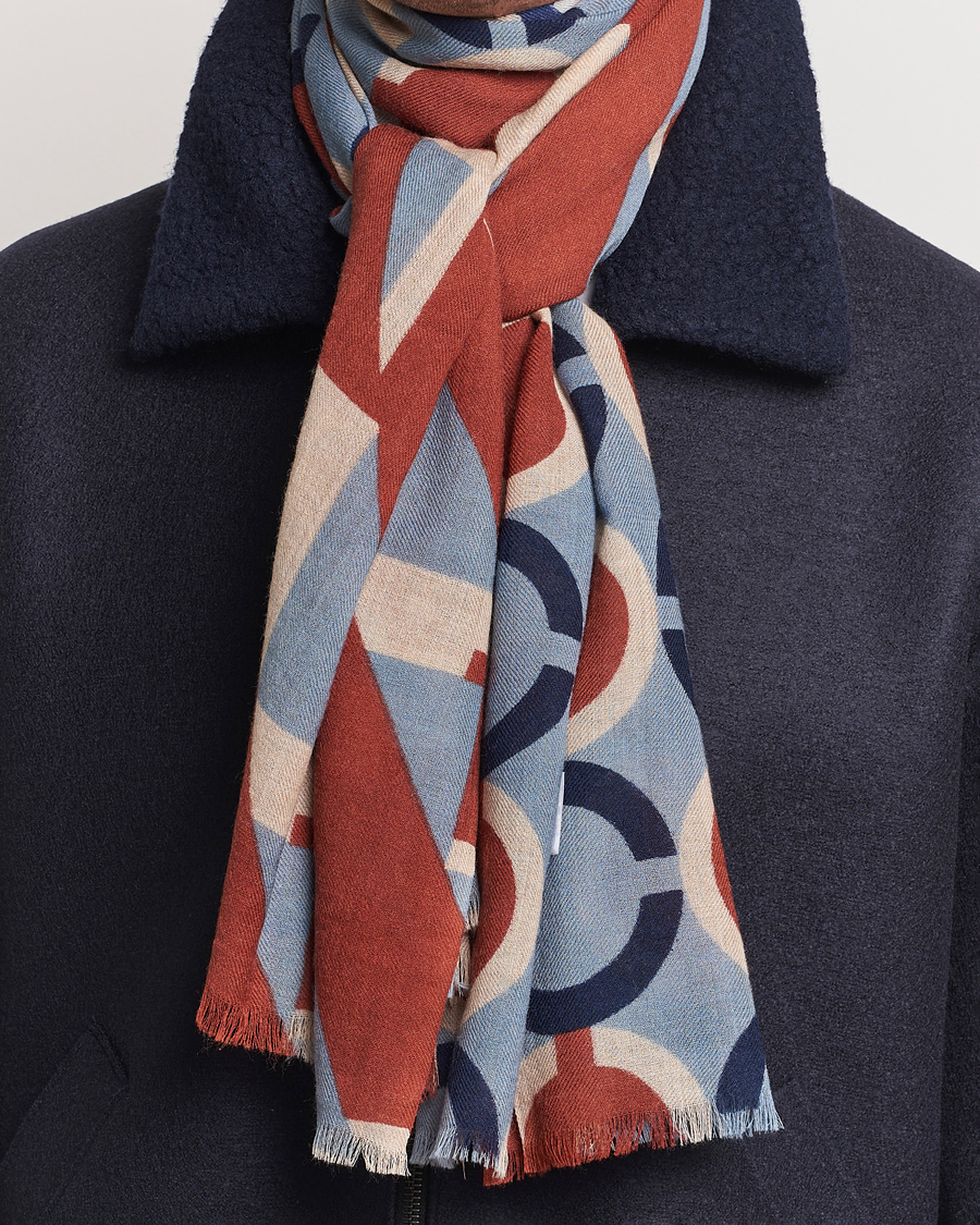 Herr | Altea Printed Wool Scarf Brick | Altea | Printed Wool Scarf Brick
