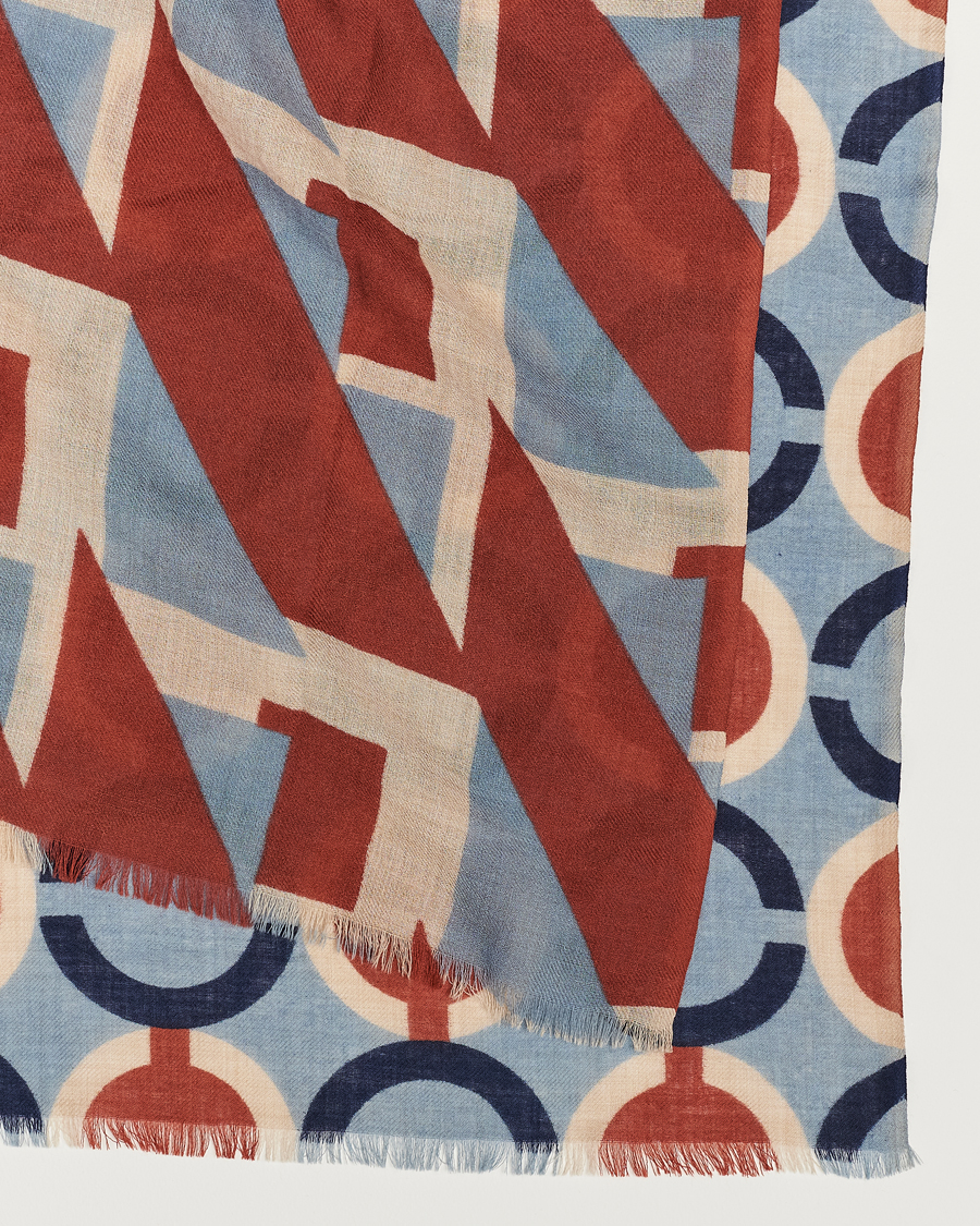 Herr | Altea Printed Wool Scarf Brick | Altea | Printed Wool Scarf Brick