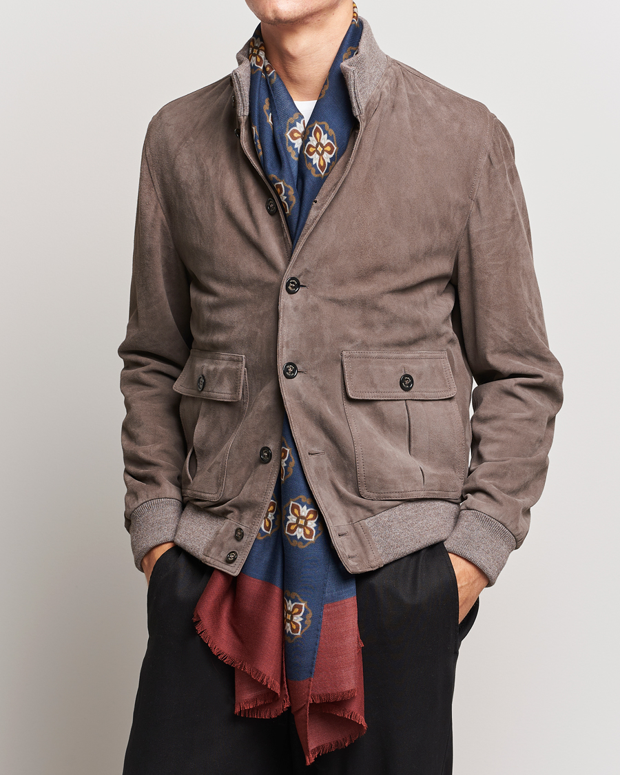 Herr | Altea Printed Medallion Wool Scarf Navy | Altea | Printed Medallion Wool Scarf Navy