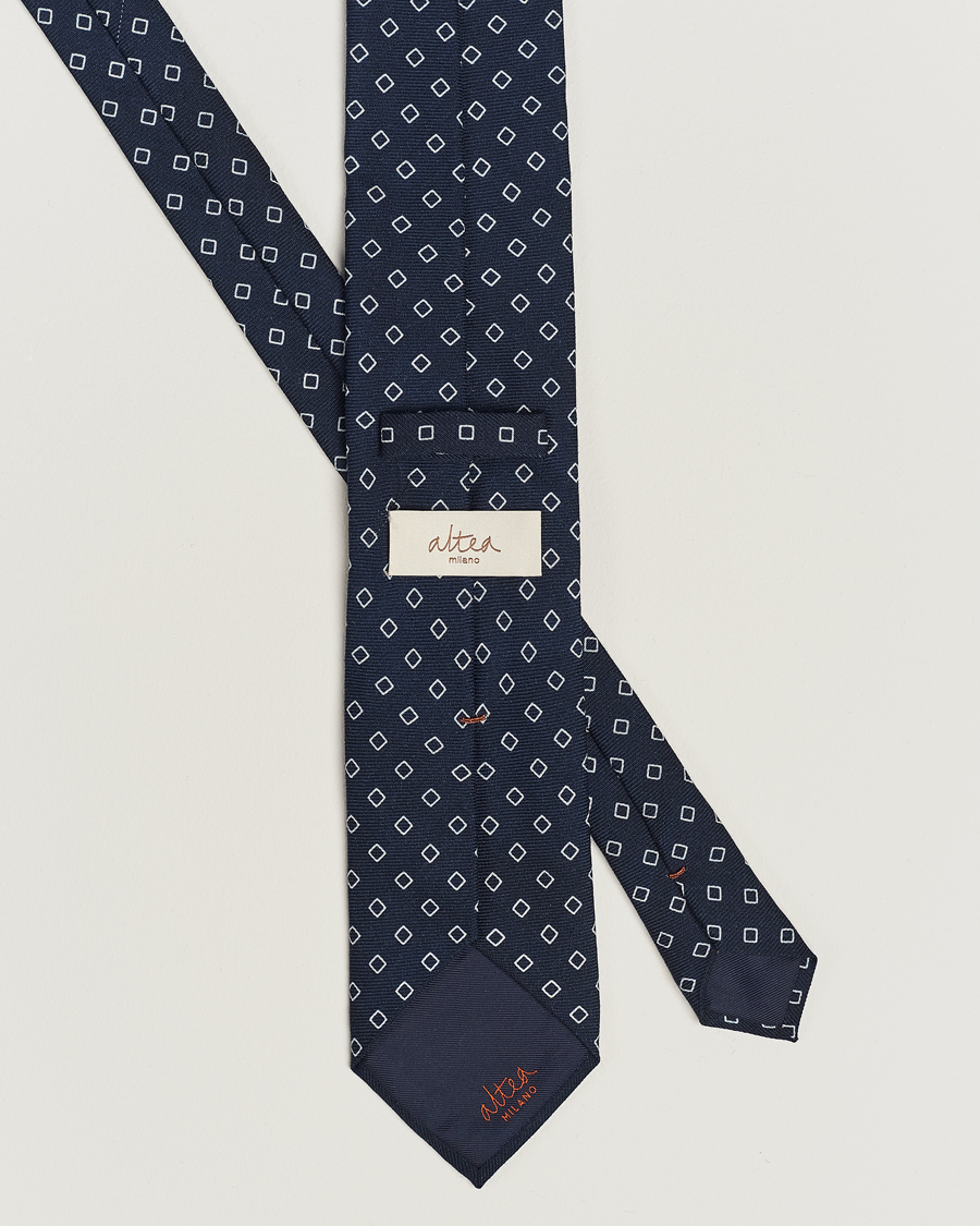 Herr | Altea Printed Wool Tie Navy | Altea | Printed Wool Tie Navy