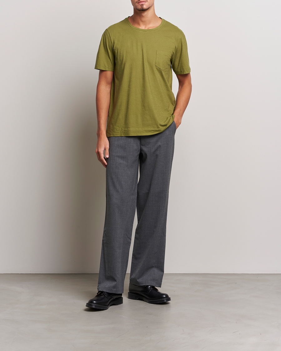 Herr | T-Shirts | Massimo Alba | Panarea Cotton Jersey T-Shirt Olive