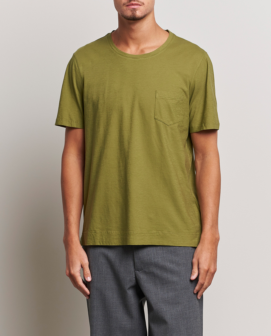 Herr | T-Shirts | Massimo Alba | Panarea Cotton Jersey T-Shirt Olive