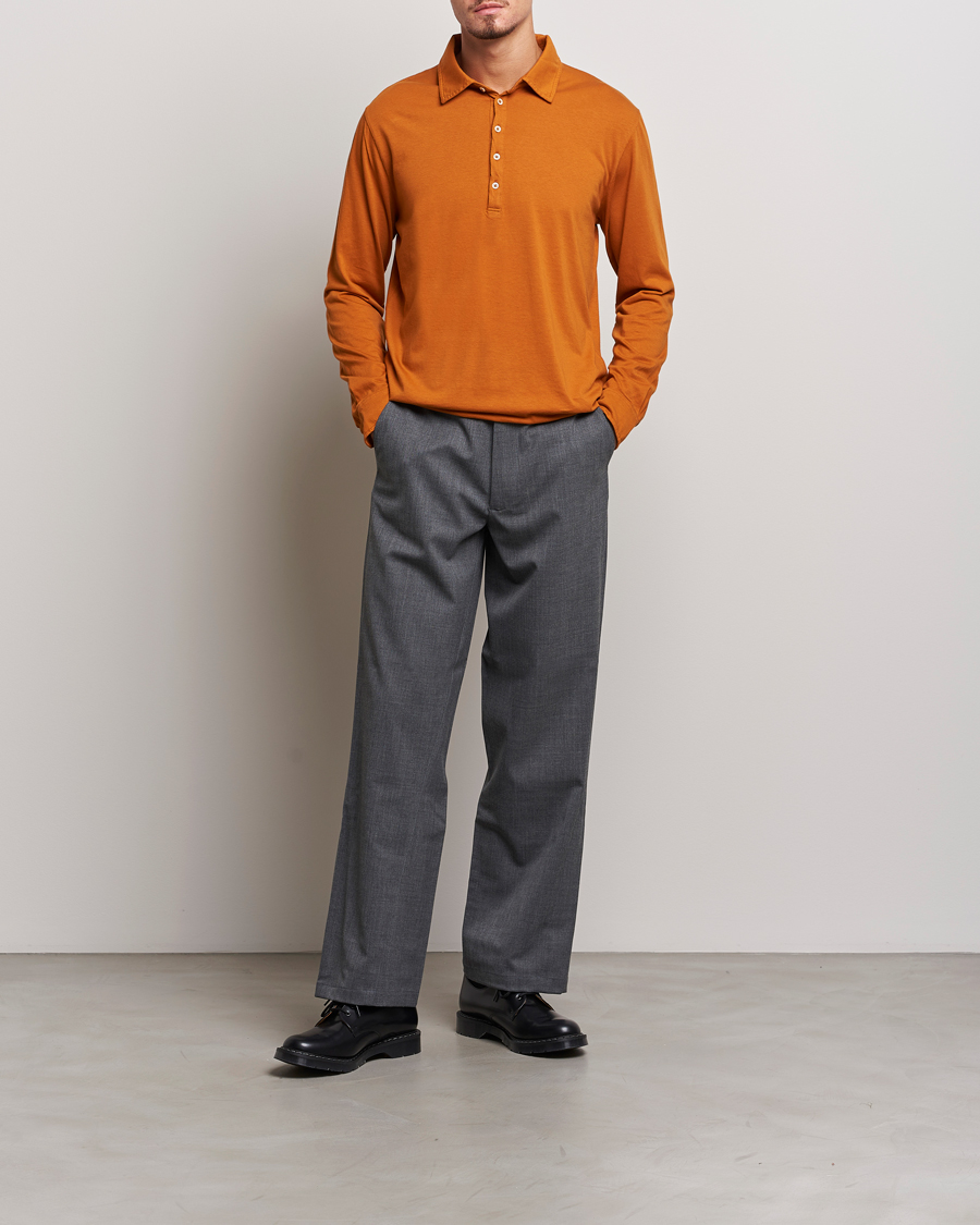 Herr | Tröjor | Massimo Alba | Ischia Cotton/Cashmere Polo Brick