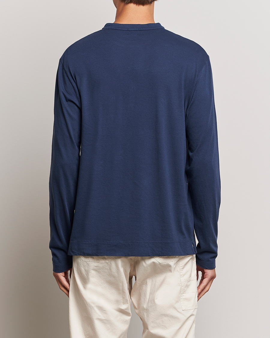 Herr | Tröjor | Massimo Alba | Hawai Cotton/Cashmere Henley Navy