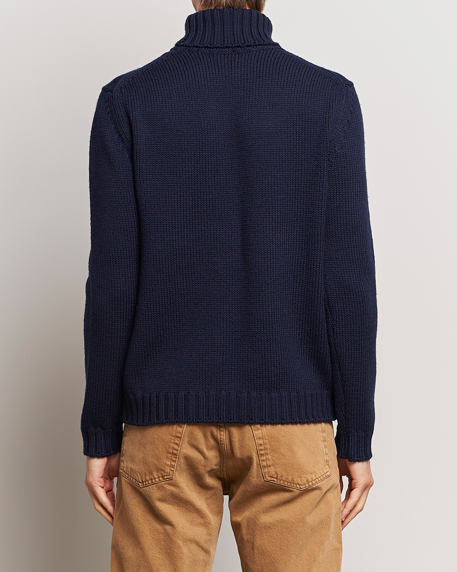 Herr | Tröjor | Massimo Alba | Karl Knit Rollneck Navy