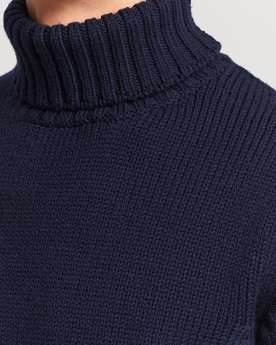 Herr | Tröjor | Massimo Alba | Karl Knit Rollneck Navy
