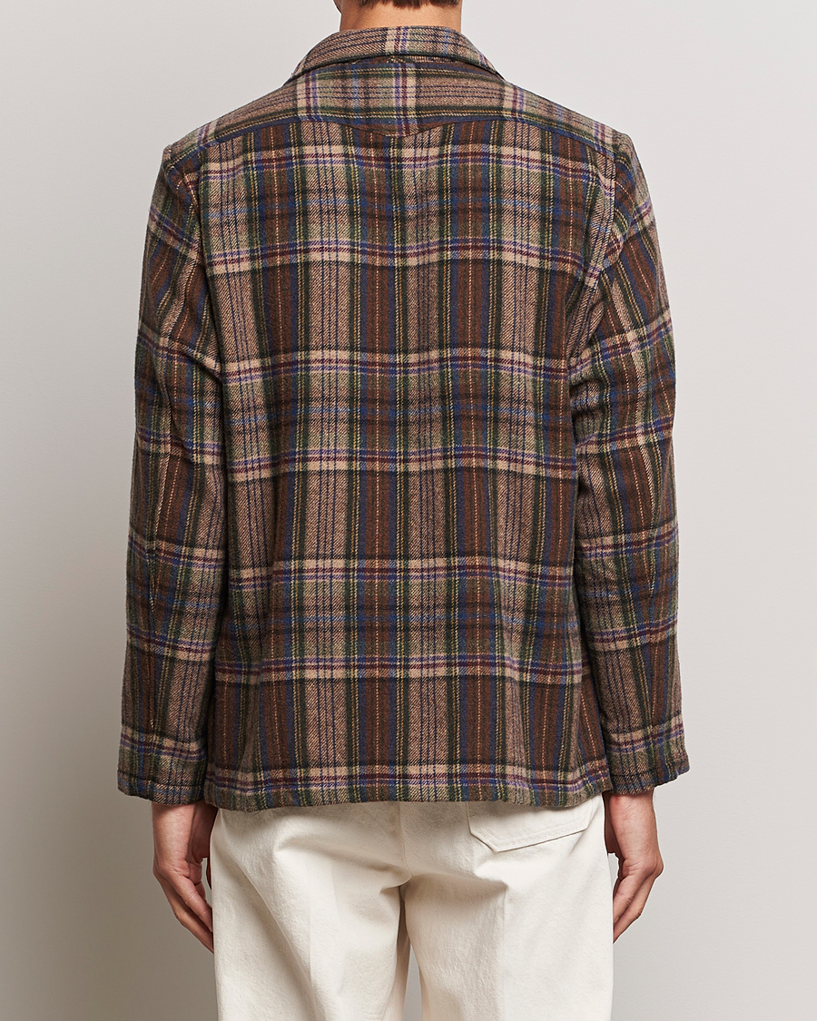 Herr | Jackor | Massimo Alba | Florida Soft Wool Shirt Jacket Brown Check