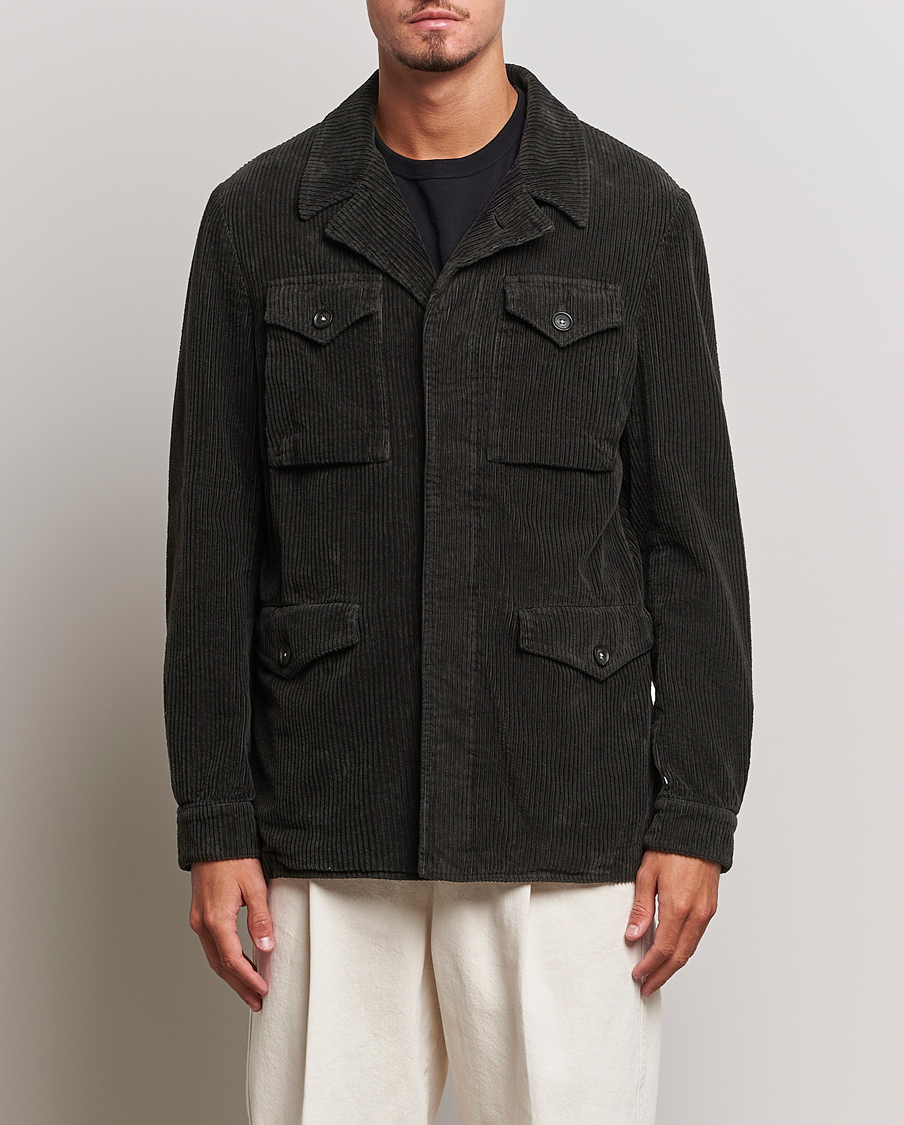 Herr | Jackor | Massimo Alba | Velvet Corduroy Field Jacket Carob