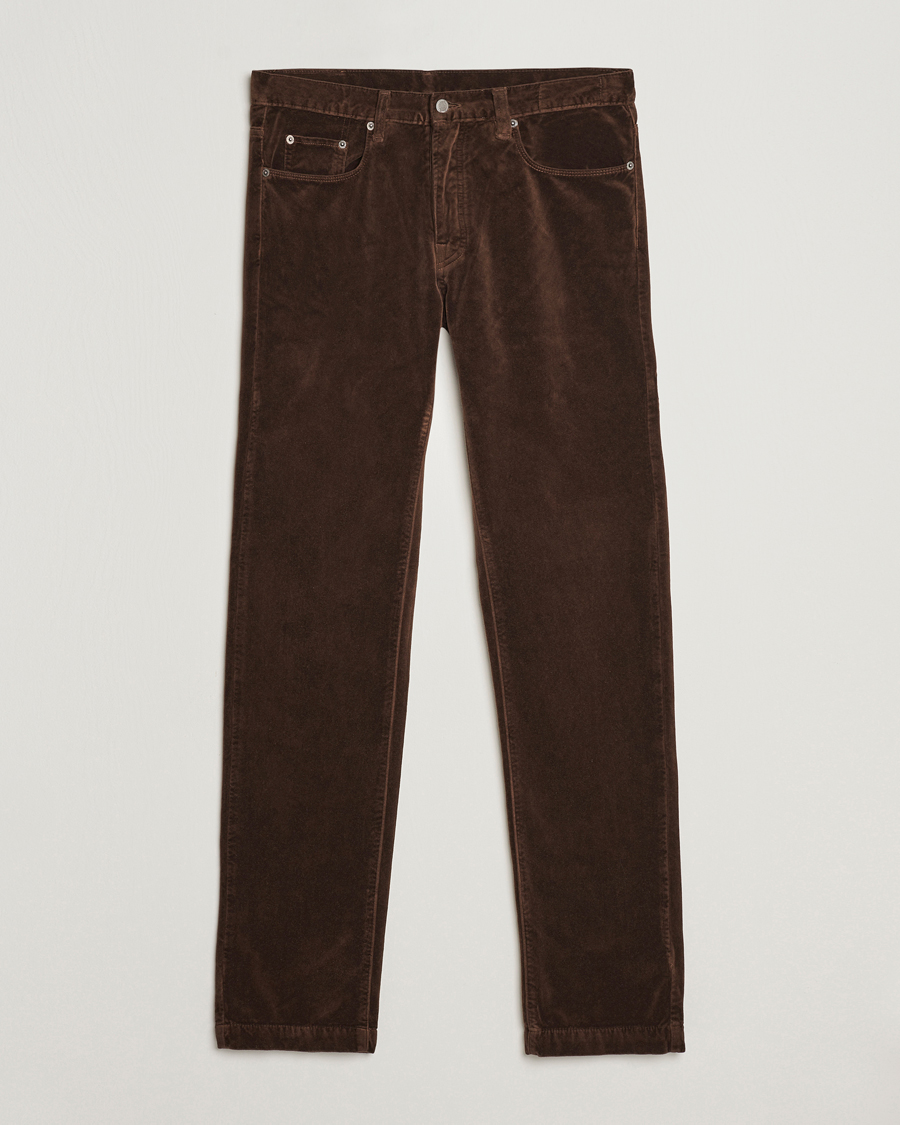 Herr | Byxor | Massimo Alba | Regular Fit Velvet 5-Pocket Pants Chestnut