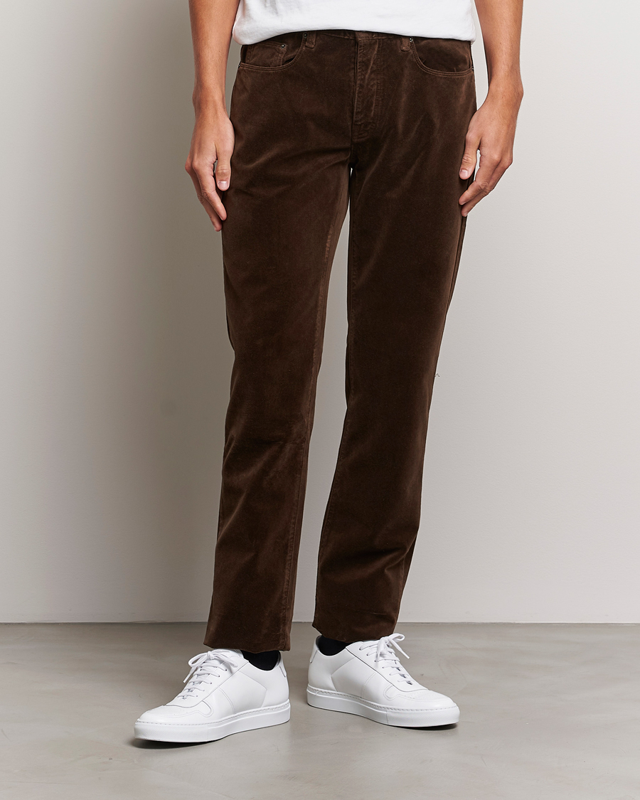 Herr | Byxor | Massimo Alba | Regular Fit Velvet 5-Pocket Pants Chestnut