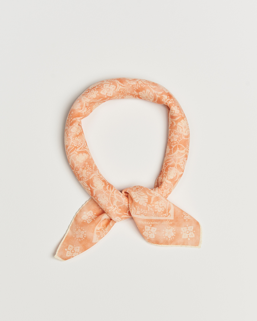 Herr | Massimo Alba Printed Cashmere Bandana Apricot | Massimo Alba | Printed Cashmere Bandana Apricot
