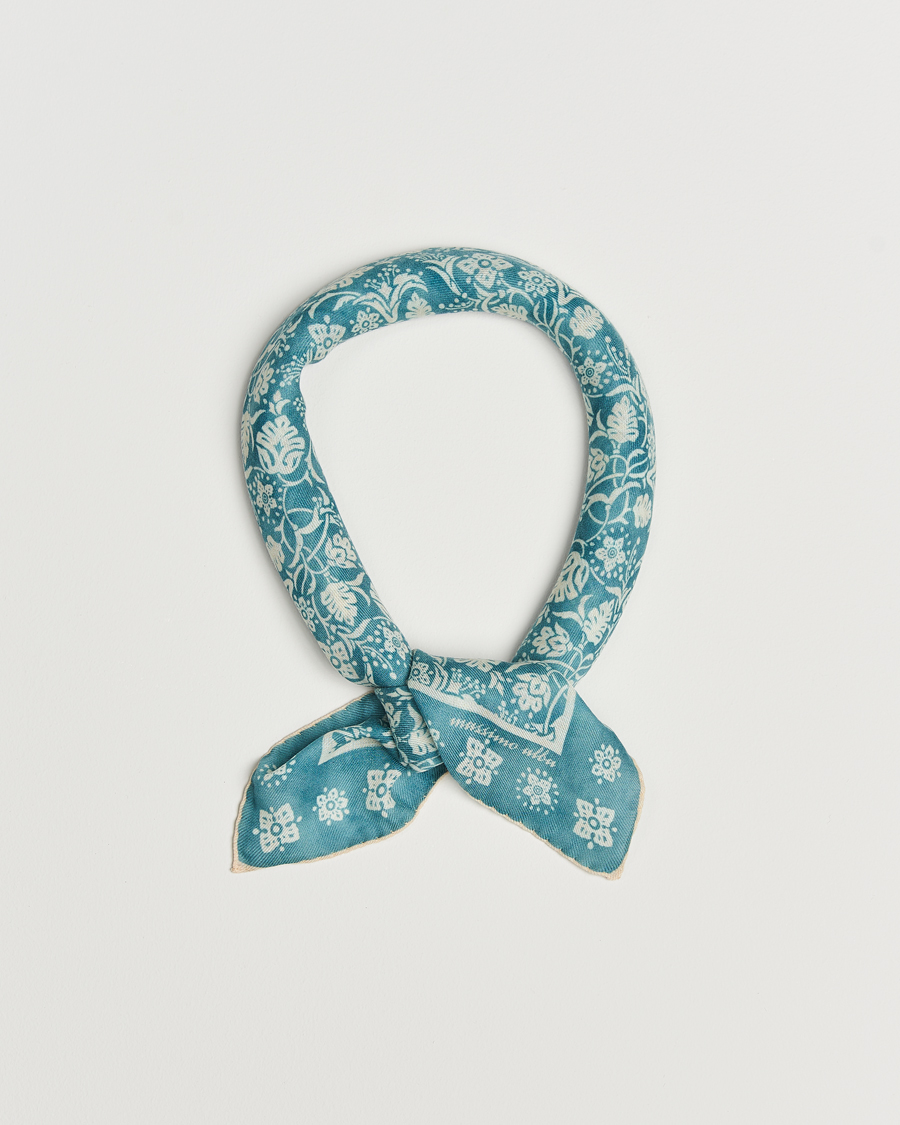 Herr | Massimo Alba Printed Cashmere Bandana Turchese | Massimo Alba | Printed Cashmere Bandana Turchese