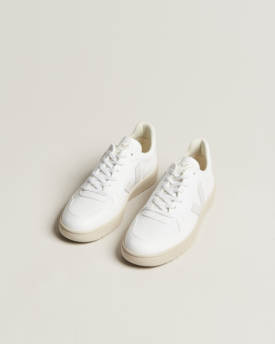 Herr | Veja V-10 Vegan Leather Sneaker Full White | Veja | V-10 Vegan Leather Sneaker Full White