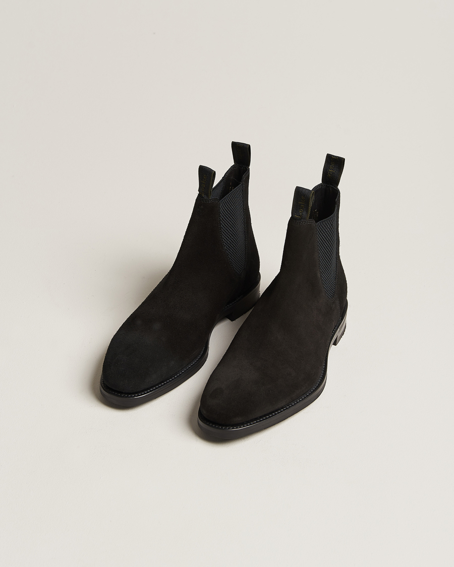 Herr | Chelsea Boots | Loake 1880 | Emsworth Chelsea Boot Black Suede
