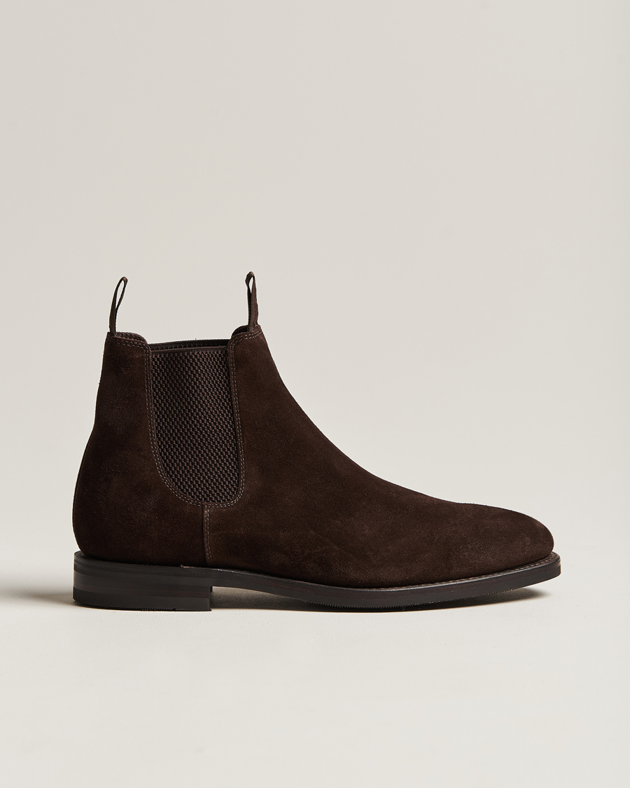 Herr | Loake 1880 Emsworth Chelsea Boot Dark Brown Suede | Loake 1880 | Emsworth Chelsea Boot Dark Brown Suede