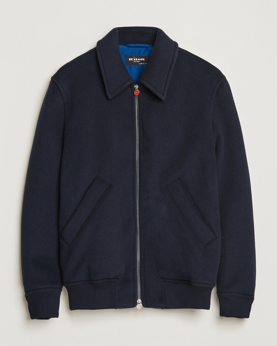 Herr | Jackor | Kiton | Wool/Cashmere Bomber Jacket Navy