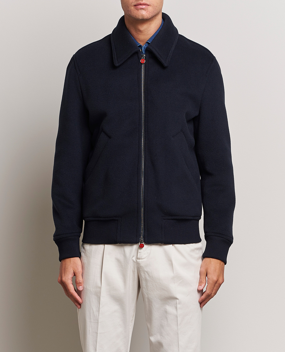 Herr | Jackor | Kiton | Wool/Cashmere Bomber Jacket Navy