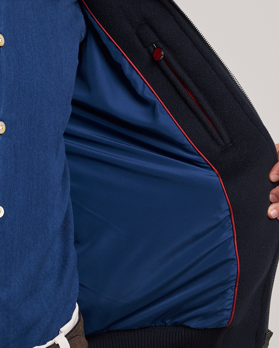 Herr | Jackor | Kiton | Wool/Cashmere Bomber Jacket Navy