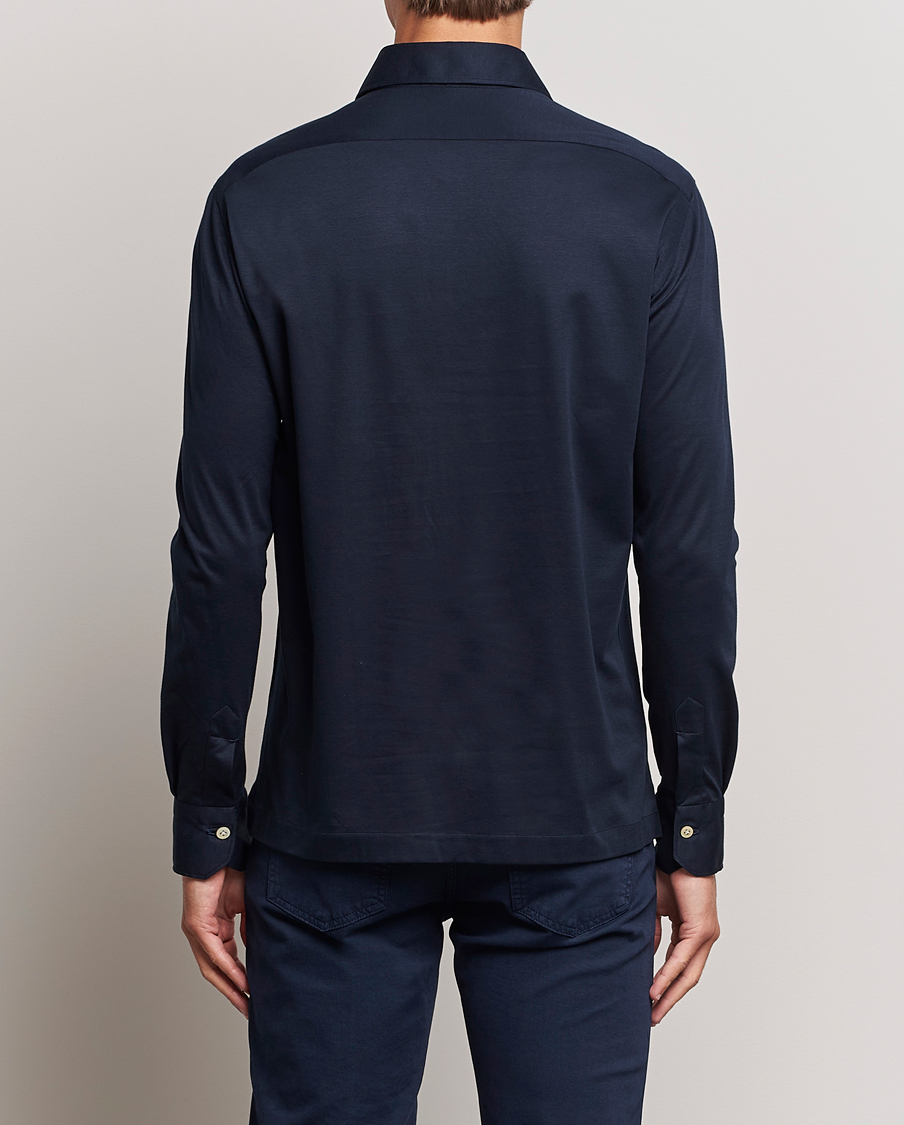 Herr | Skjortor | Kiton | Popover Shirt Navy