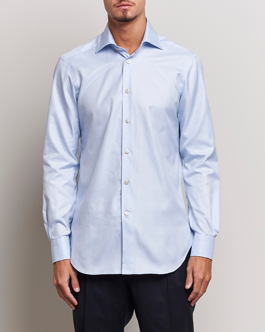 Herr | Kiton | Kiton | Slim Fit Royal Oxford Shirt Light Blue