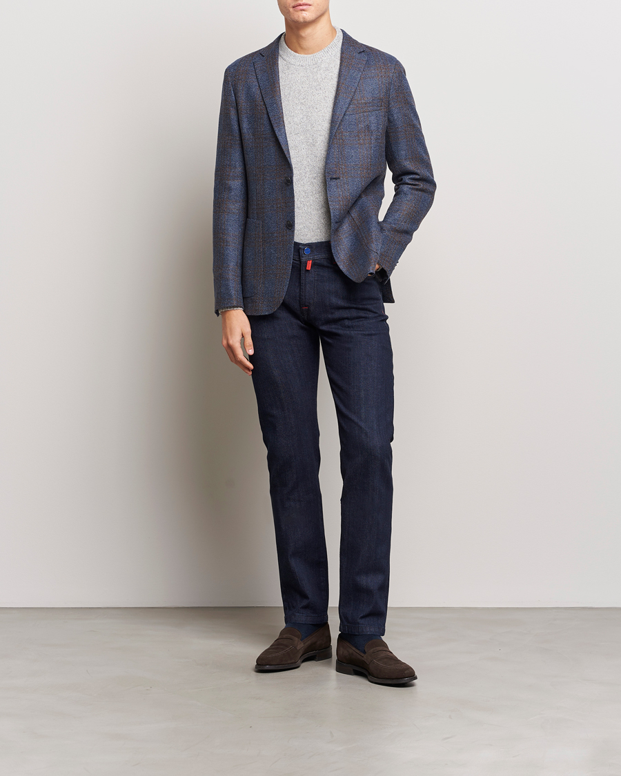 Herr | Jeans | Kiton | Slim Fit Stretch Jeans Dark Blue Wash