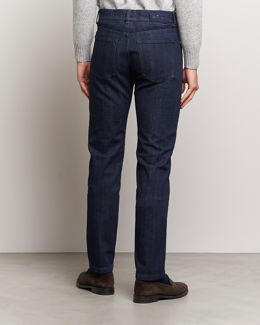 Herr | Jeans | Kiton | Slim Fit Stretch Jeans Dark Blue Wash