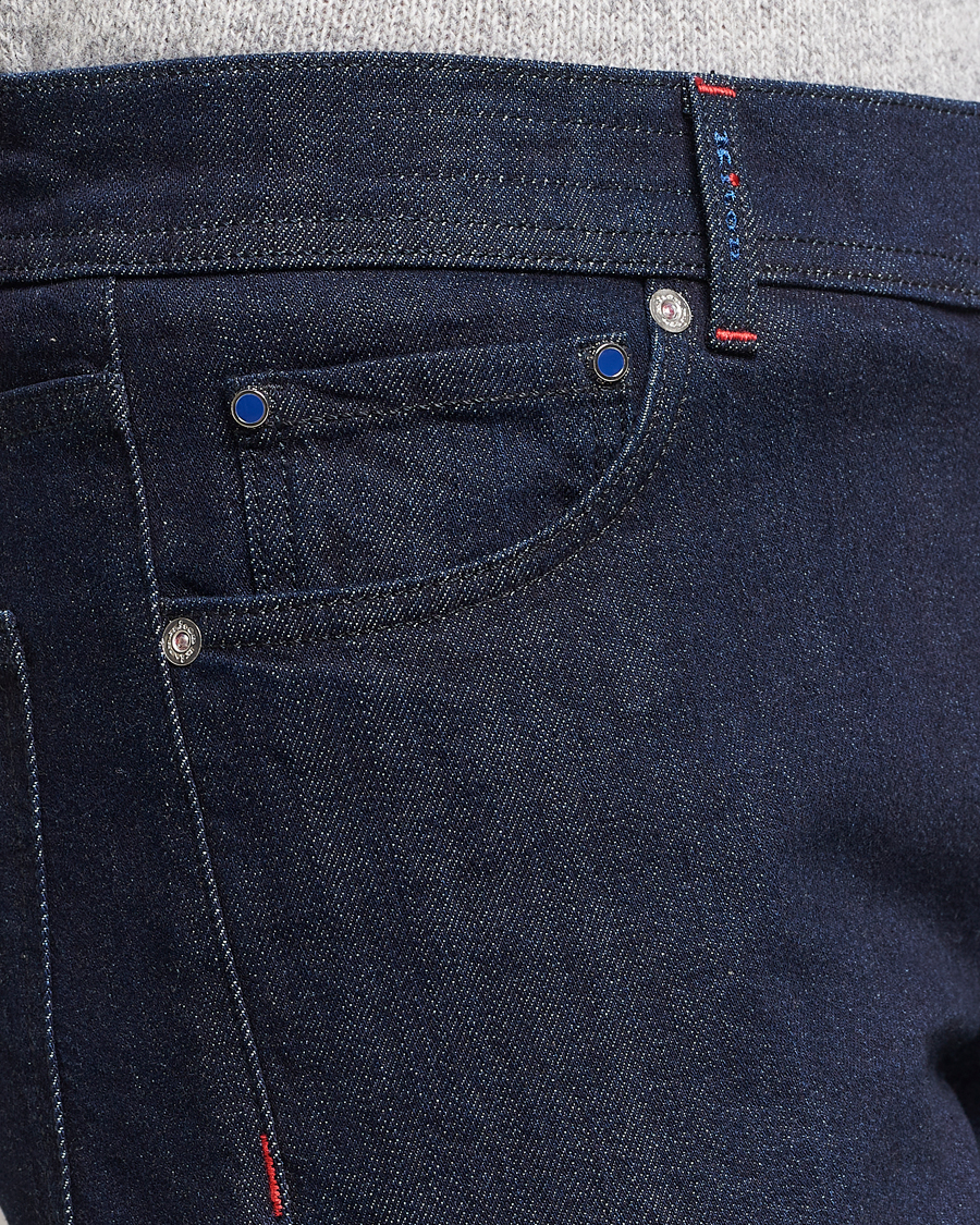 Herr | Jeans | Kiton | Slim Fit Stretch Jeans Dark Blue Wash