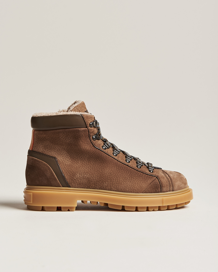 Herr | Santoni St Moritz Winter Boots Brown Nubuck | Santoni | St Moritz Winter Boots Brown Nubuck