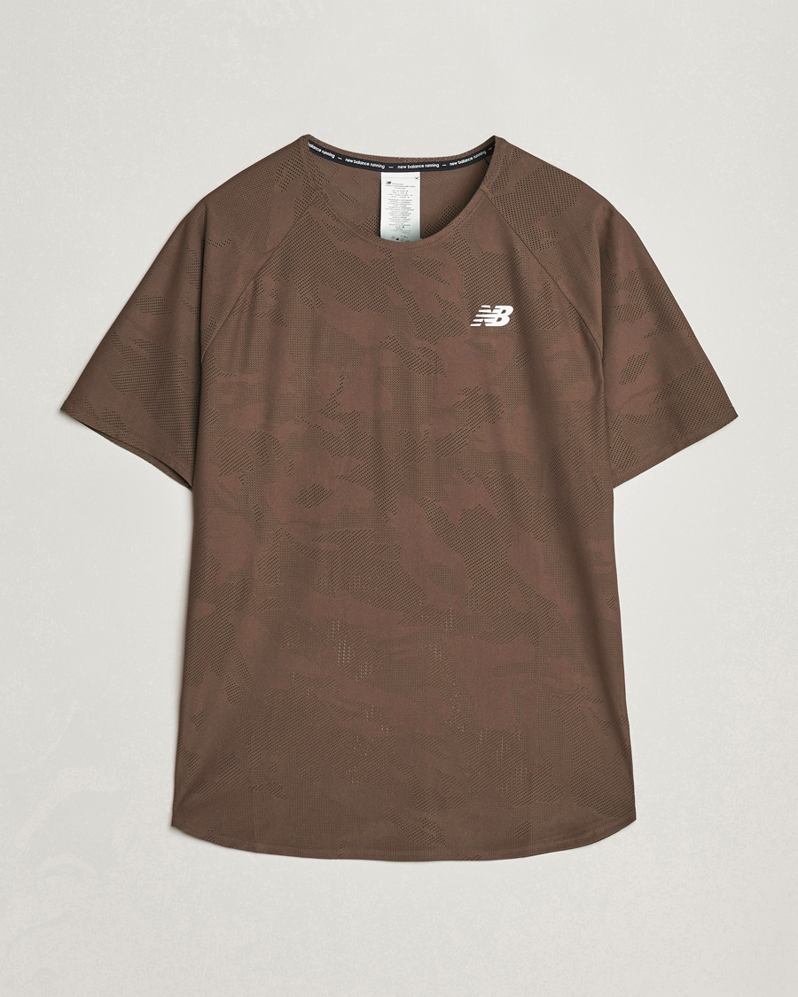 Herr | T-Shirts | New Balance Running | Q Speed Jacquard T-Shirt Dark Mushroom