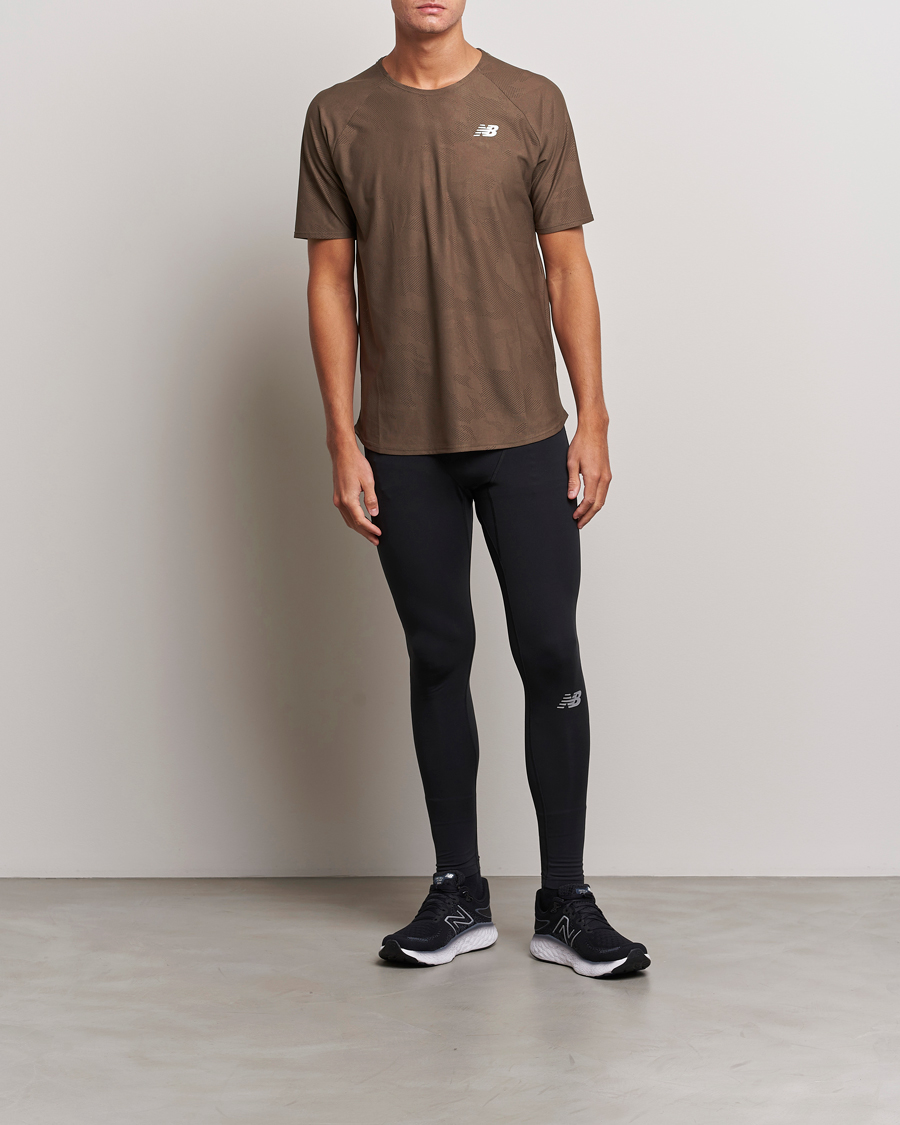 Herr | T-Shirts | New Balance Running | Q Speed Jacquard T-Shirt Dark Mushroom