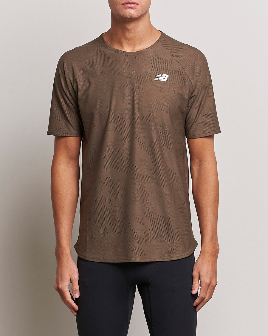 Herr | T-Shirts | New Balance Running | Q Speed Jacquard T-Shirt Dark Mushroom