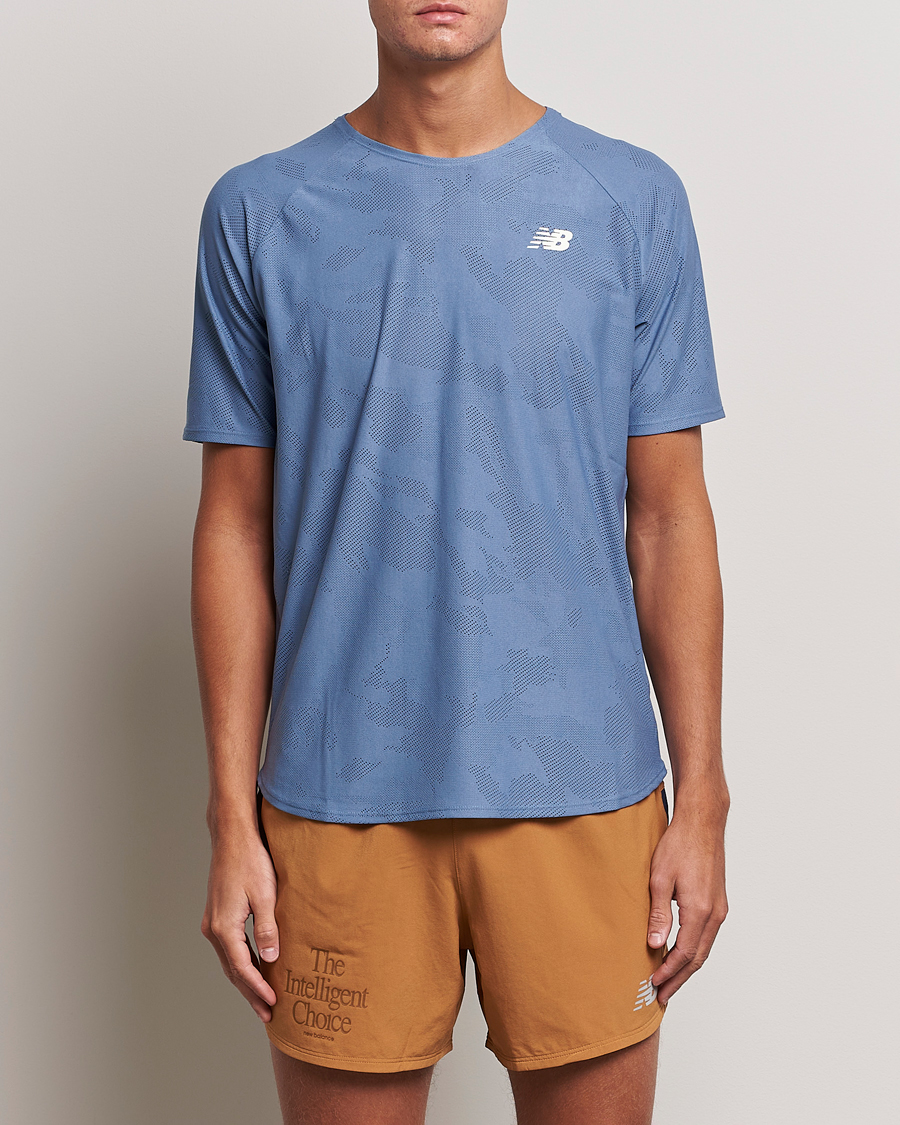 Herr | T-Shirts | New Balance Running | Q Speed Jacquard T-Shirt Mercury Blue