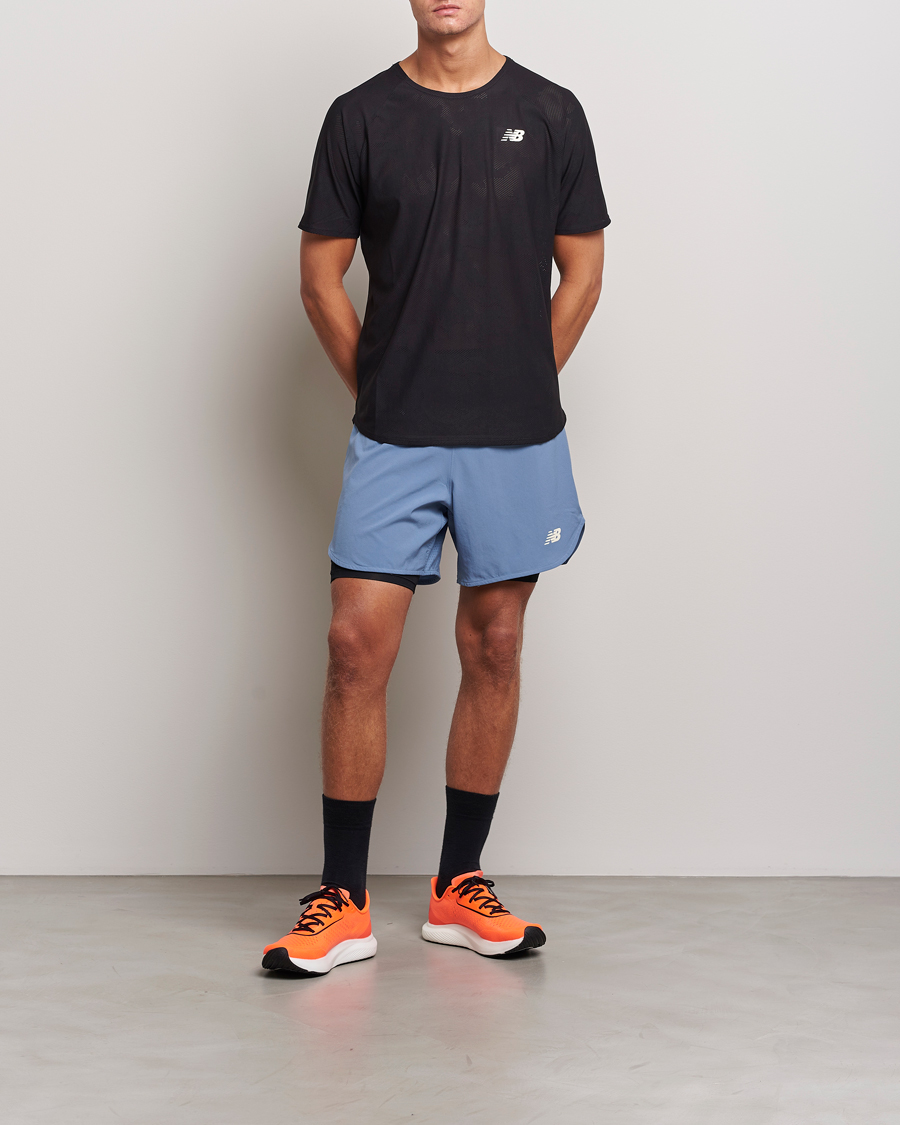 Herr | Shorts | New Balance | Running Q Speed 2 in 1 Shorts Mercury Blue