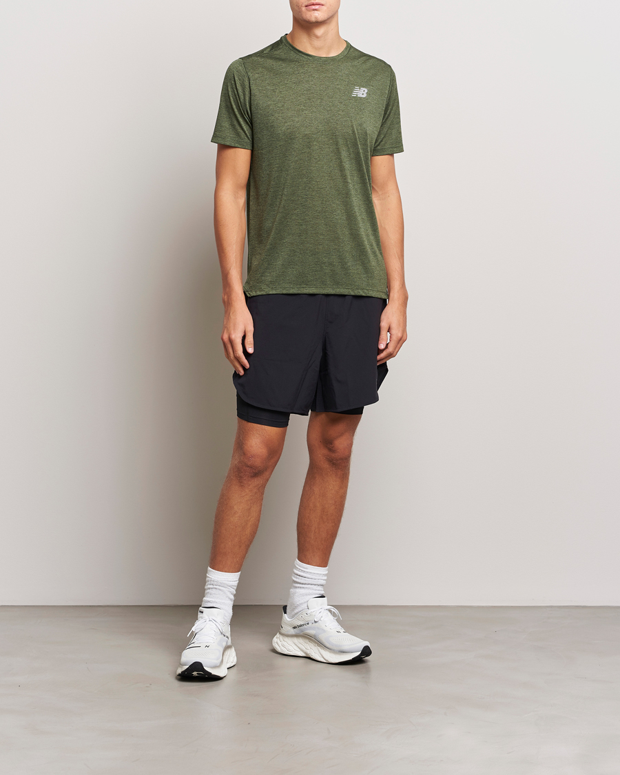 Herr | T-Shirts | New Balance | Running Impact Run T-Shirt Kombu Heather