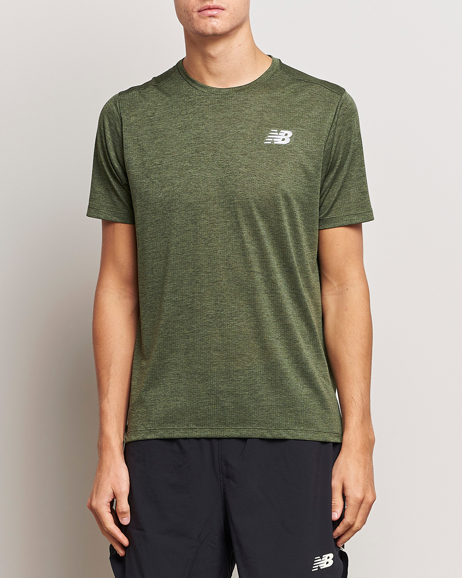Herr | T-Shirts | New Balance | Running Impact Run T-Shirt Kombu Heather