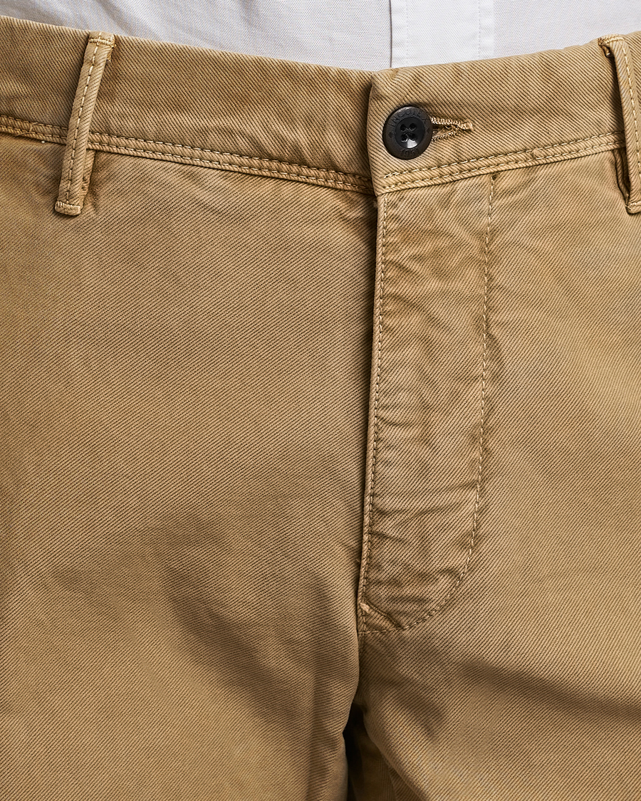 Herr | Byxor | Incotex | Slim Fit Garment Dyed Slacks Khaki
