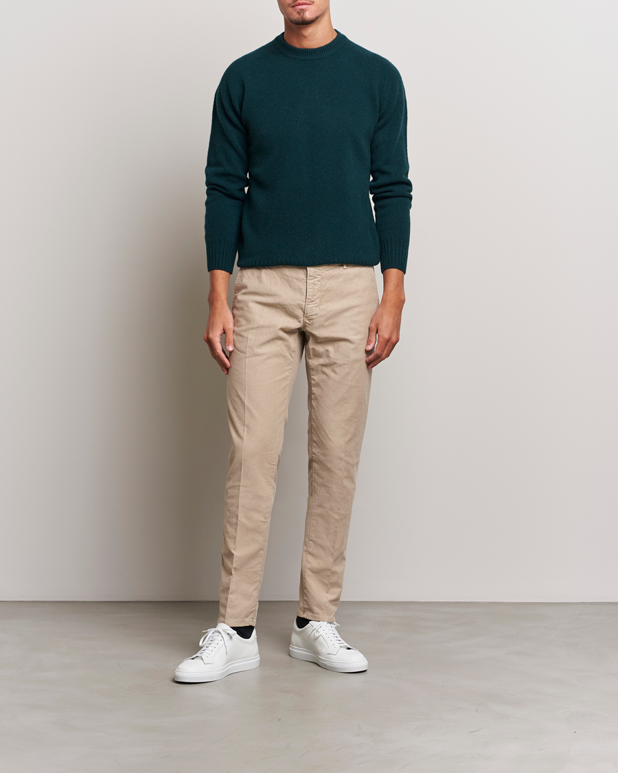 Herr | Byxor | Incotex | Slim Fit Garment Dyed Slacks Beige