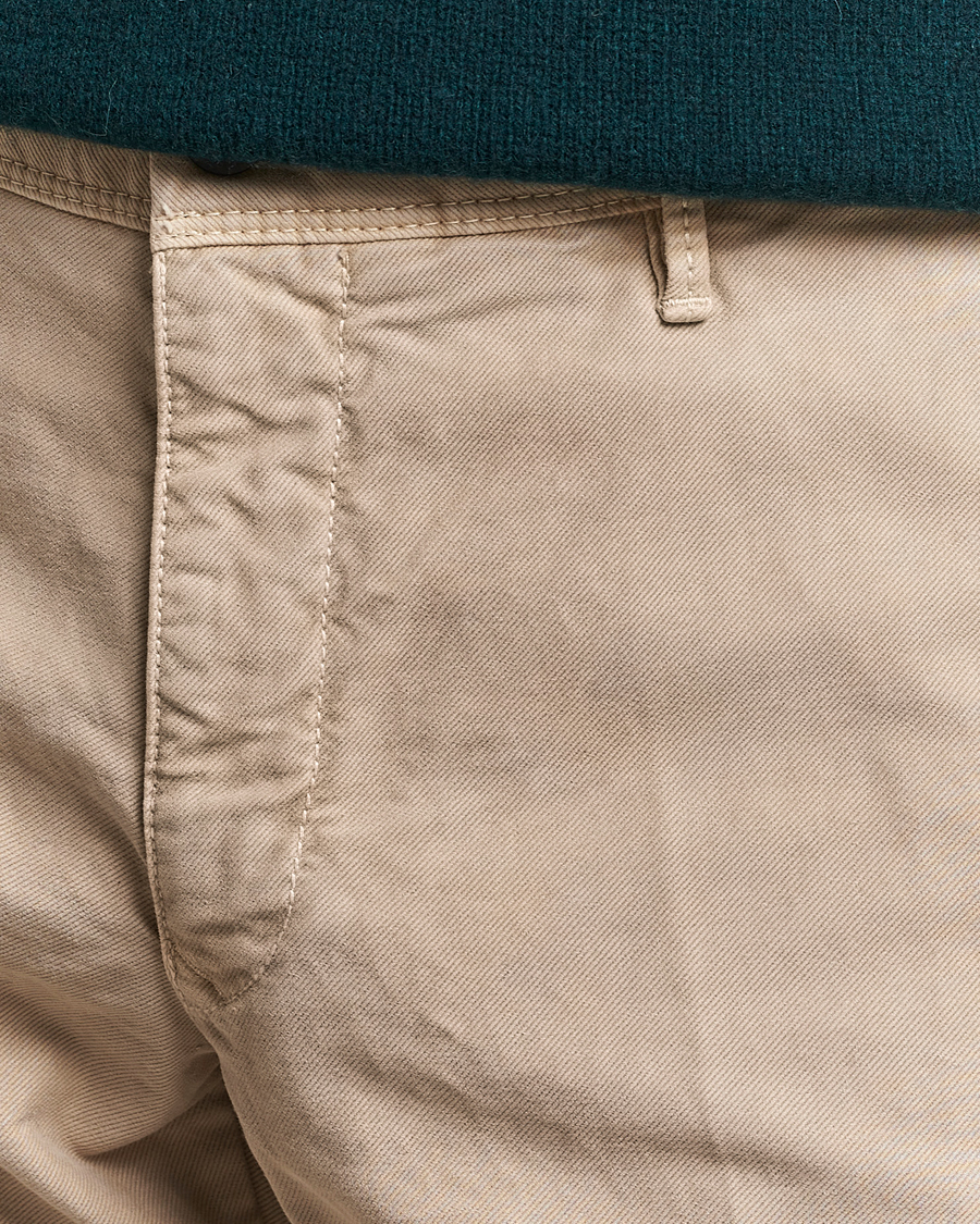 Herr | Byxor | Incotex | Slim Fit Garment Dyed Slacks Beige