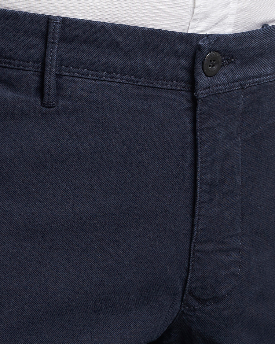 Herr | Byxor | Incotex | Slim Fit Garment Dyed Slacks Navy