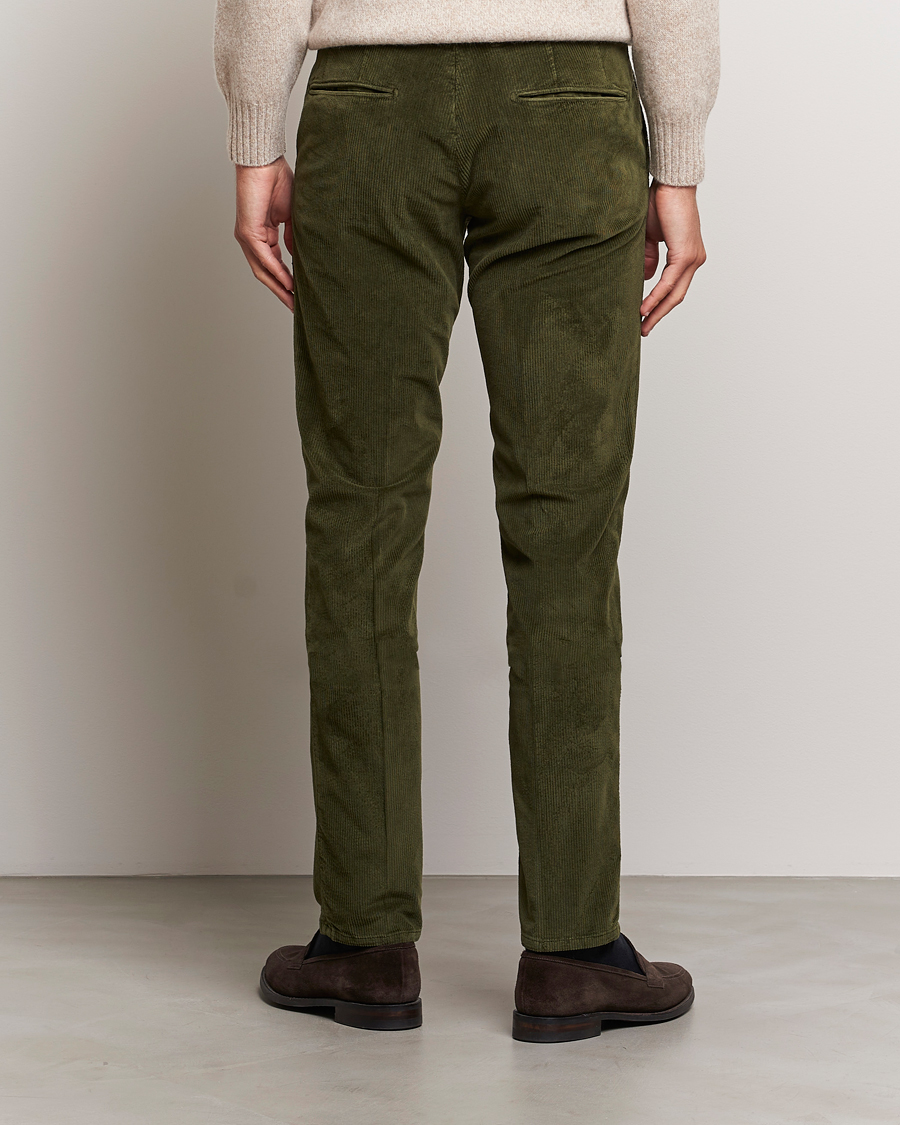 Herr | Byxor | Incotex | Slim Fit Leisure Cord Slacks Forest Green