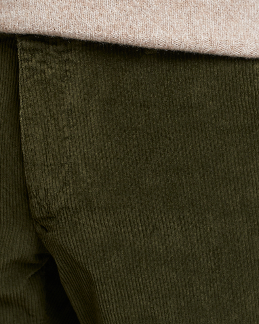 Herr | Byxor | Incotex | Slim Fit Leisure Cord Slacks Forest Green