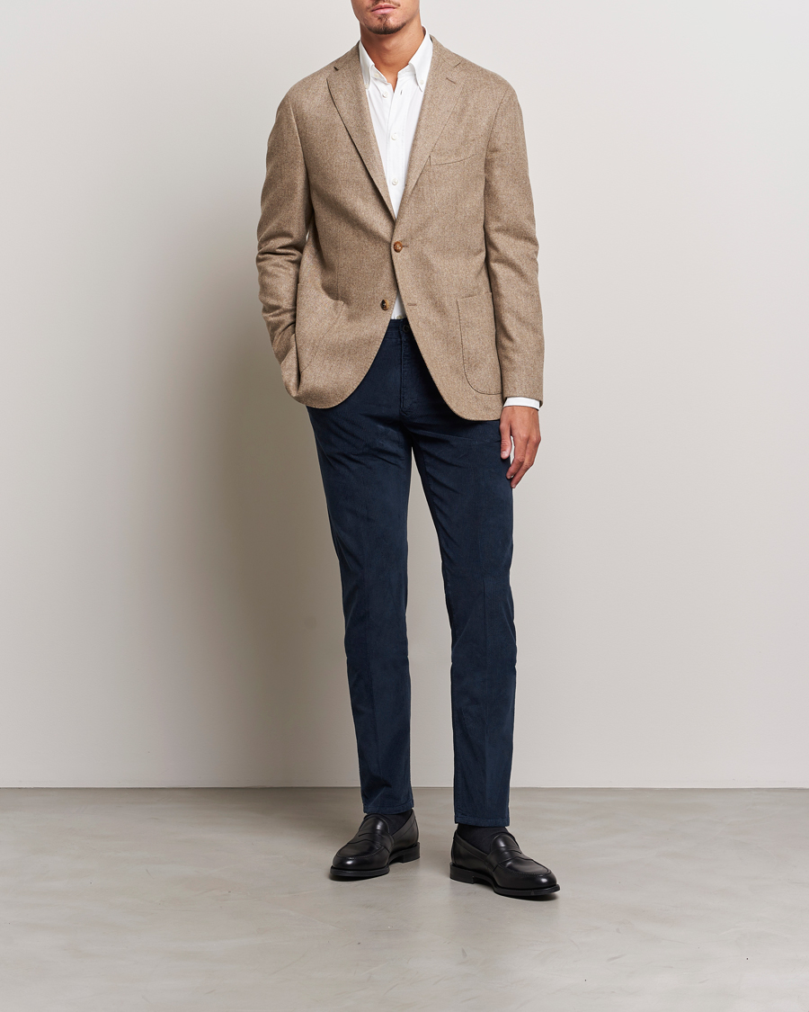 Herr | Byxor | Incotex | Slim Fit Leisure Cord Slacks Navy