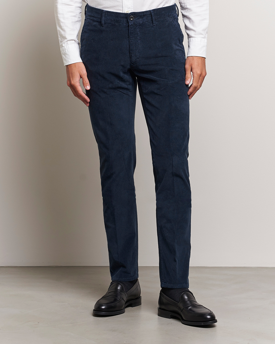 Herr | Byxor | Incotex | Slim Fit Leisure Cord Slacks Navy