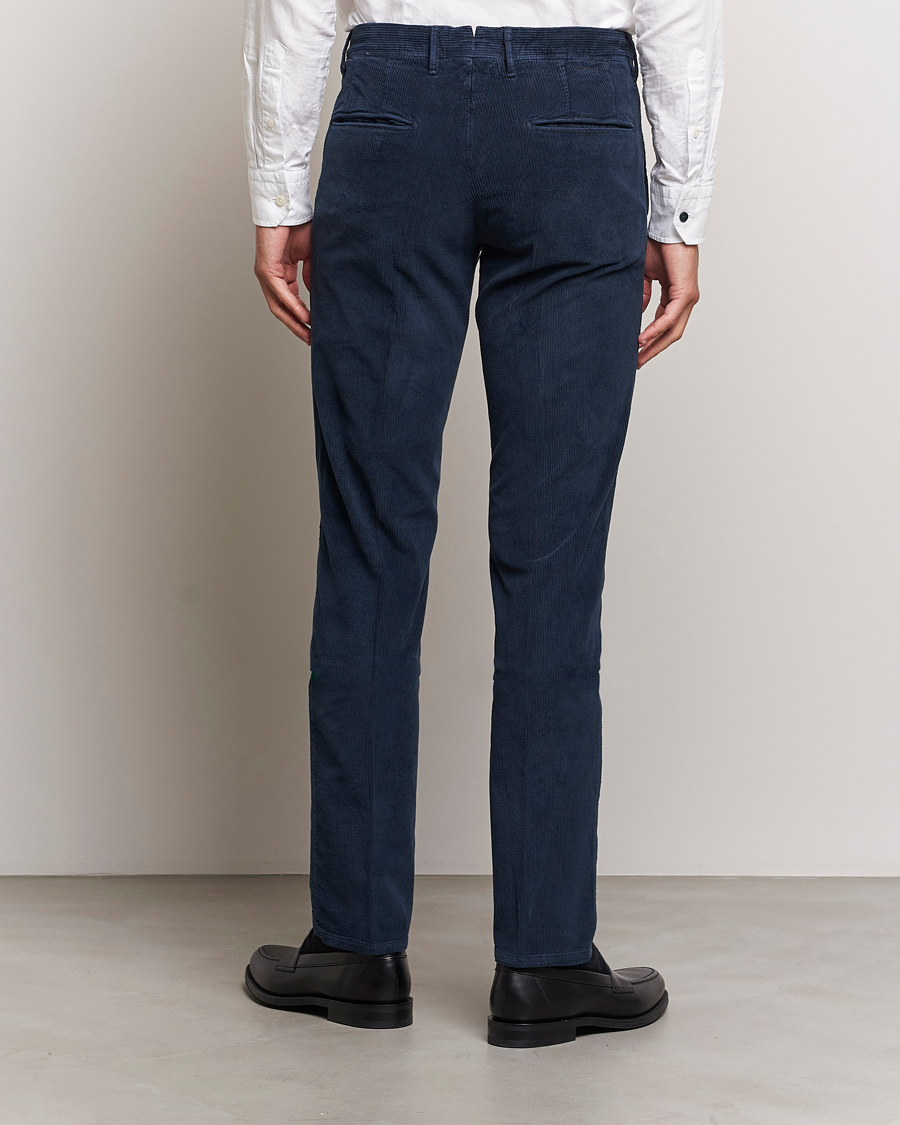 Herr | Byxor | Incotex | Slim Fit Leisure Cord Slacks Navy