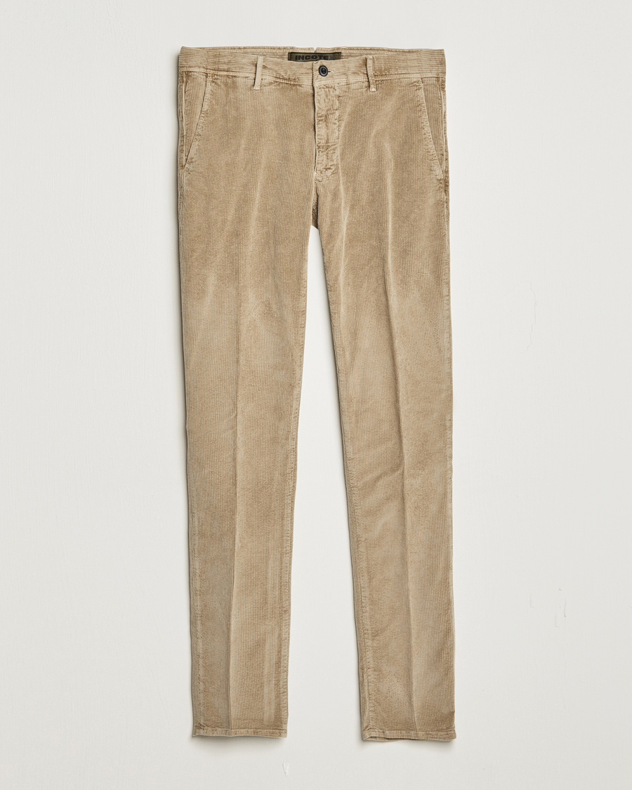 Herr | Byxor | Incotex | Slim Fit Leisure Cord Slacks Beige