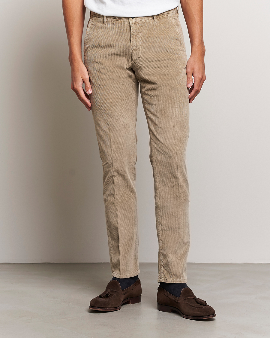 Herr | Byxor | Incotex | Slim Fit Leisure Cord Slacks Beige